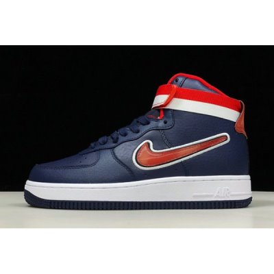 Nike Air Force 1 High Lacivert / Kırmızı Kaykay Ayakkabı Türkiye - DB8XGK1A